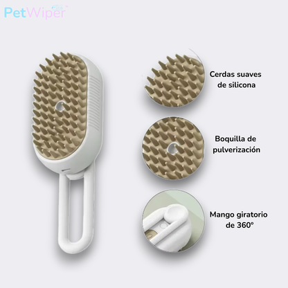 Cepillo 3 en 1 PetWiper MistyBrush™ - Limpieza profunda
