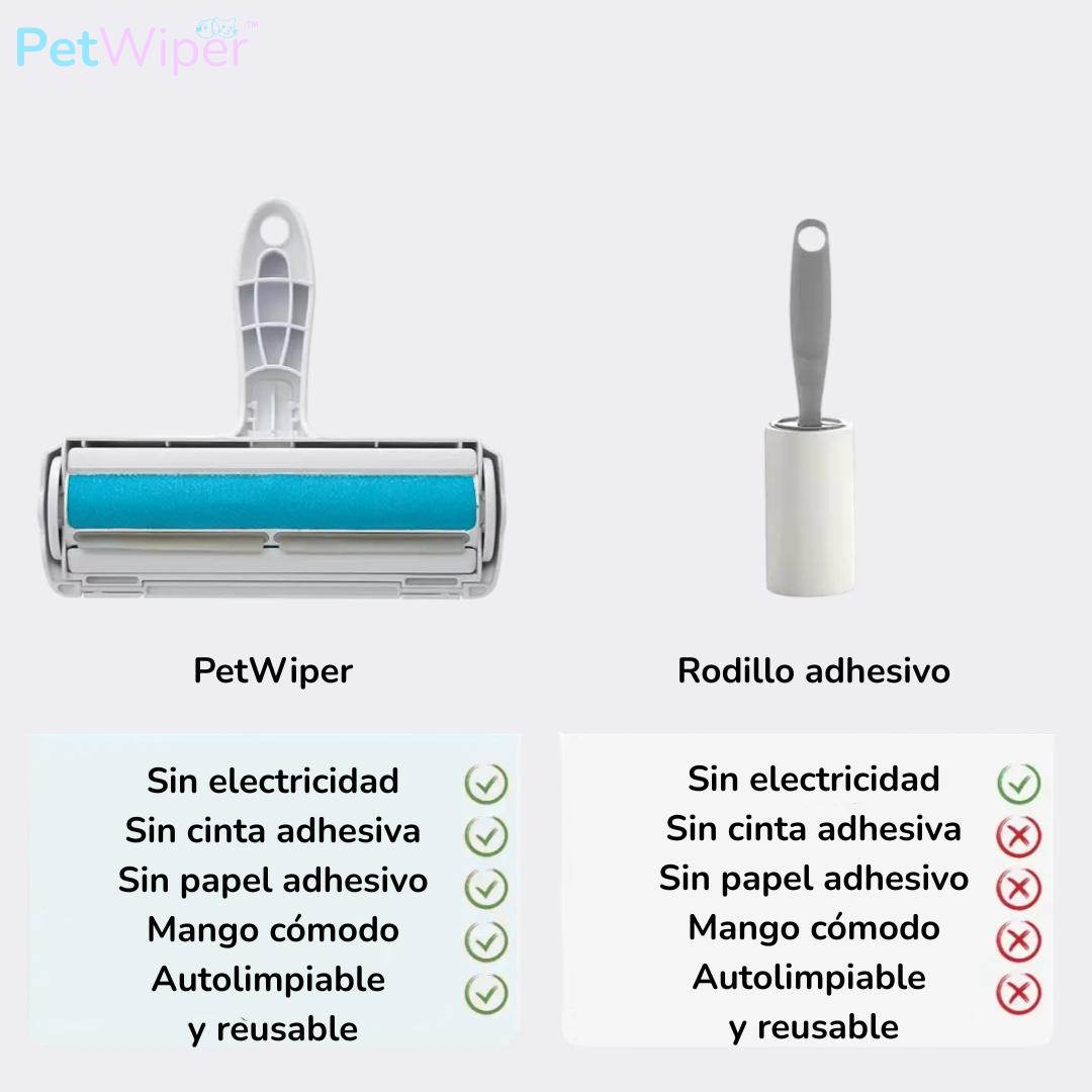 Cepillo quita pelos PetWiper™ - Limpieza rápida y sin recambios