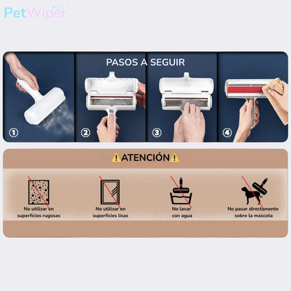 Cepillo quita pelos PetWiper™ - Limpieza rápida y sin recambios